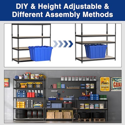 Metal Shelving with Particle Board