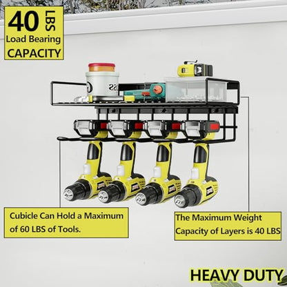 Power Tool Organizer Heavy Duty Wall Mount Drill Tools Holder