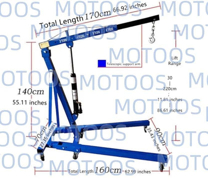 2 Ton Folding Engine Hoist Engine Crane with Lever