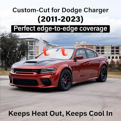 Windshield Sun Shade Compatible for Dodge Charger 2011