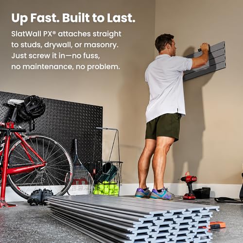 Heavy Duty 4'H x 4'W PVC Garage SlatWall Storage System