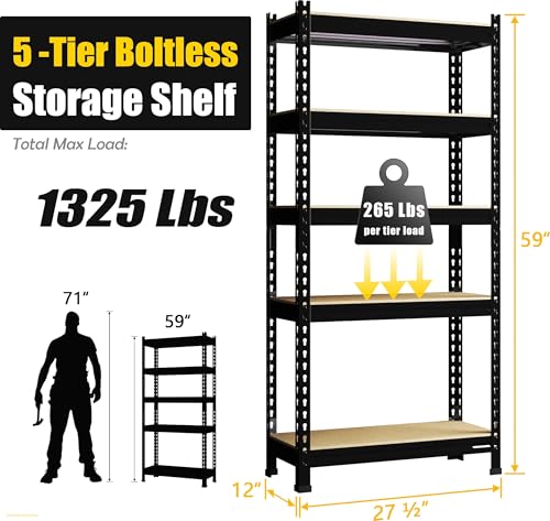 5 Tier Garage Shelves for Storage
