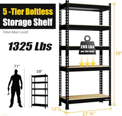 5 Tier Garage Shelves for Storage