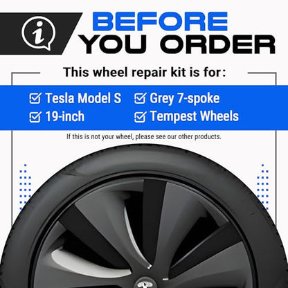 Premium Tesla Wheel Curb Rash Repair Kit for Model S 19