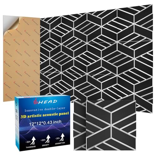 8 Pack 2 Layer Soundproof Wall Panels (8 Count)
