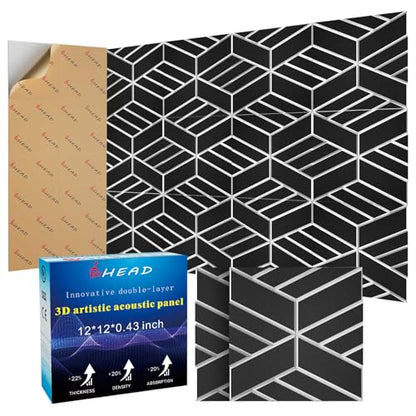 8 Pack 2 Layer Soundproof Wall Panels (8 Count)