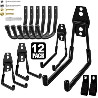 Heavy Duty Wall Garage Hooks (12 Count)