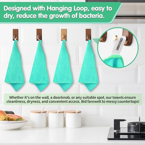Turquoise Microfiber Cleaning Cloth (8 Count)