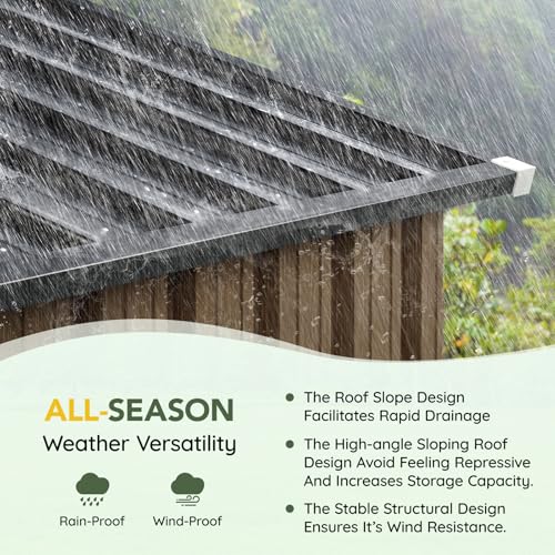 Outdoor Steel Storage Shed with Floor Frame