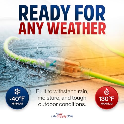 75ft Outdoor Indoor Extension Cord 12
