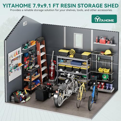 8x9 FT Outdoor Storage Shed w