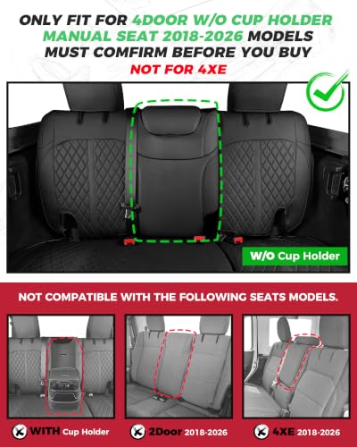 for Jeep Wrangler Leather Custom Car Seat Covers Full Set 4 Door