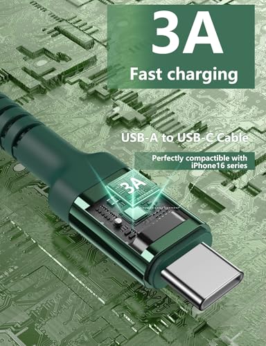 USB to USB C Cable Fast Charging 6FT (2 Count)
