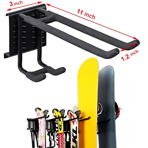 Garage Storage Organization System Ski Wall Rack Up to 10 Pairs
