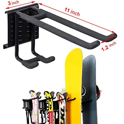 Garage Storage Organization System Ski Wall Rack Up to 10 Pairs