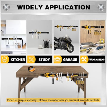 6 Piece 12" Magnetic Tool Holder Storage Organizer
