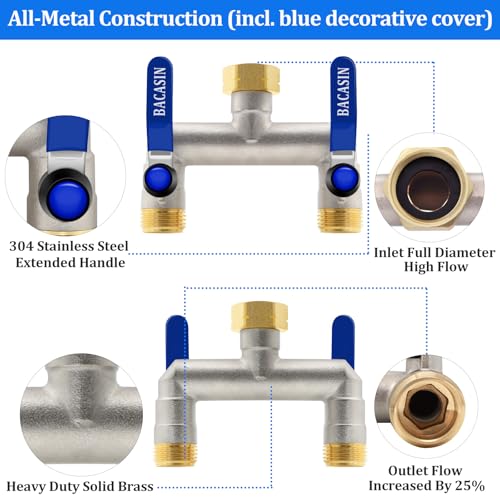 Brass Garden Hose Splitter 2