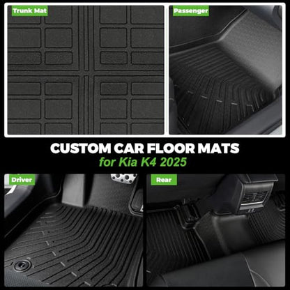 Floor Mats & Cargo Liner Set Custom Fit for 2026 2025 Kia K4