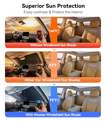 Vinyl Coating Heat Shield] Windshield Sun Shade Umbrella Custom for Nissan Frontier