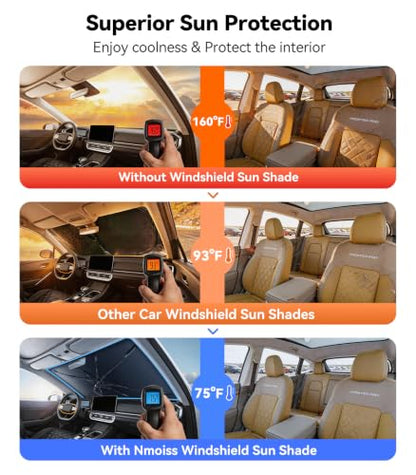 Vinyl Coating Heat Shield] Windshield Sun Shade Umbrella Custom for Nissan Frontier