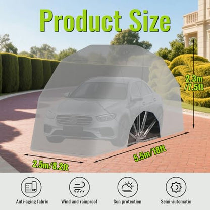 18×8.2×7.5FT Heavy Duty Carport
