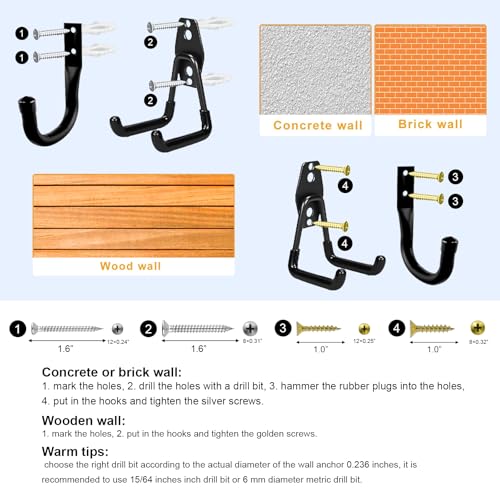 Heavy Duty Wall Garage Hooks (12 Count)