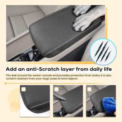 Armrest Cover for 2026 Volvo XC90 Volvo XC90 Accessories Center Console Cover Arm Rest Protector Middle Lid Pad Protector PU Leather