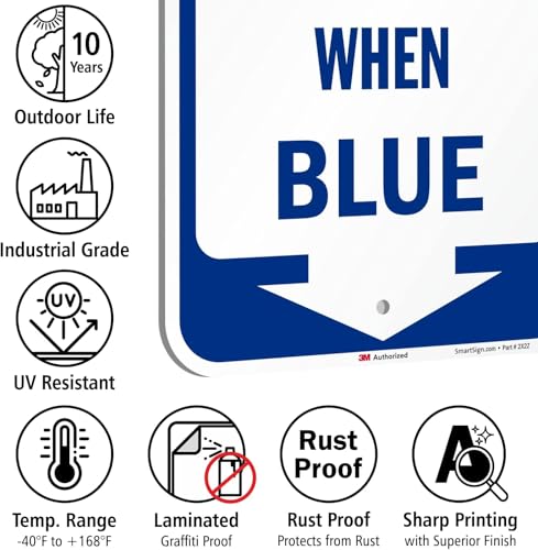 Freezing Temperature When Blue Sign with Arrow