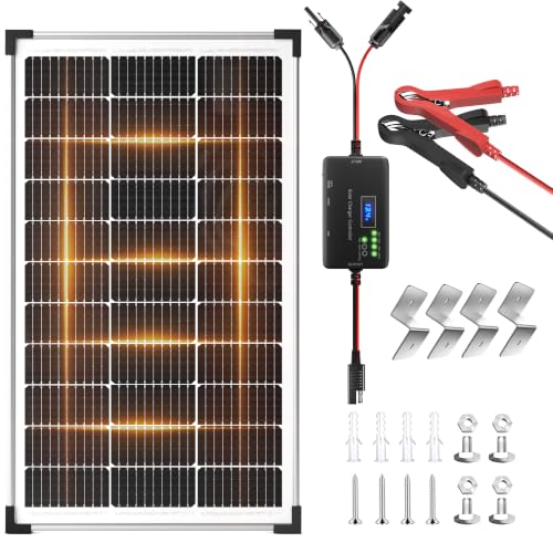 100W 12V Solar Panel Kit with 20A Smart Charge Controller