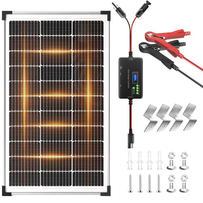 100W 12V Solar Panel Kit with 20A Smart Charge Controller