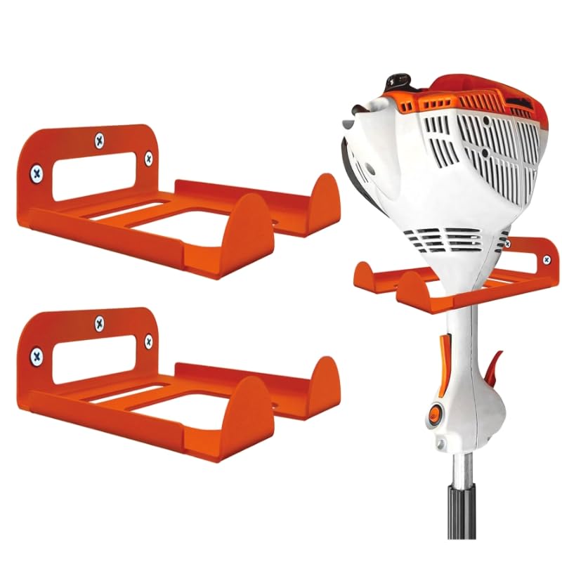 2 Pack Heavy Duty Weed Eater Hanger Wall Mount for Trimmers and Tools (7.7603 Ounce)