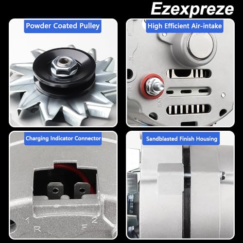 New 1 Wire Self Exciting Alternator High Output 120A compatible with Pontiac Buick Cadillac Chevy GM 350 SBC BBC 10SI Replacement#7127SEN