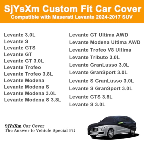 Custom Car Cover Compatible with Maserati Levante