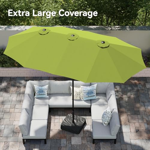 15ft Large Outdoor Patio Umbrella with Base Included