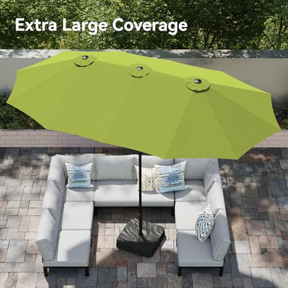 15ft Large Outdoor Patio Umbrella with Base Included
