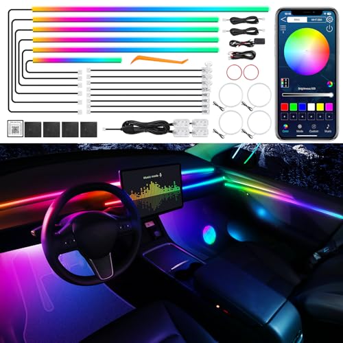 Dreamcolor Acrylic Interior Car LED Strip Light with Wireless APP