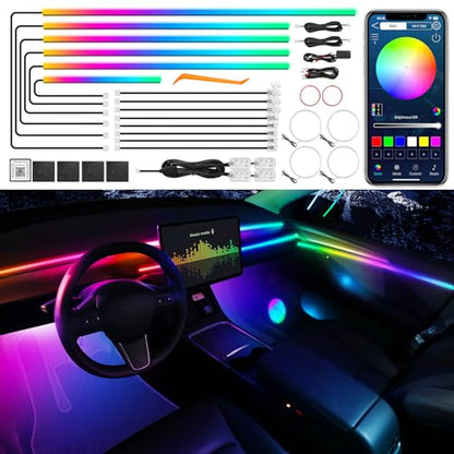 Dreamcolor Acrylic Interior Car LED Strip Light with Wireless APP