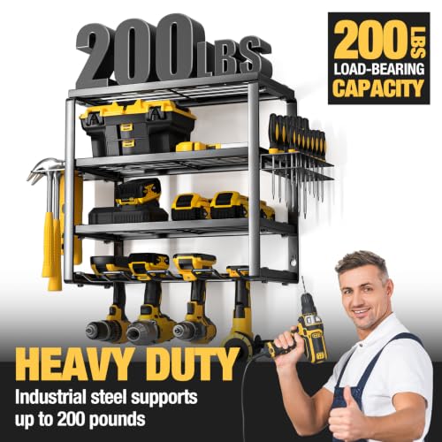 4 Layer Power Tool Organizer Wall Mount