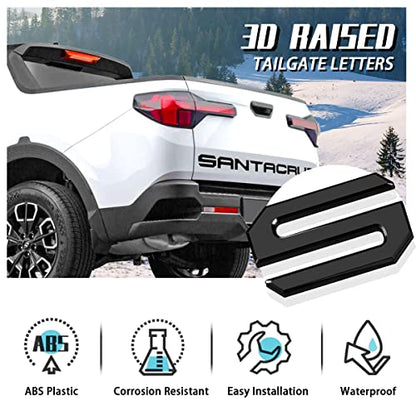 Tailgate Inserts Letters Compatible for 2022 2023 2024 2025 2026 Santa Cruz 3D Raised & Strong Adhesive Decals Letters Rear Emblem Decal Sticker Compatible for Santa Cruz Accessories