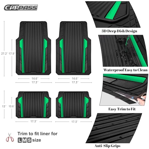 Heavy Duty Rubber Car Mats Metallic