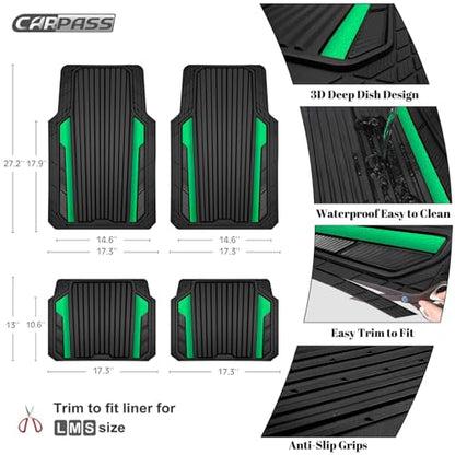 Heavy Duty Rubber Car Mats Metallic