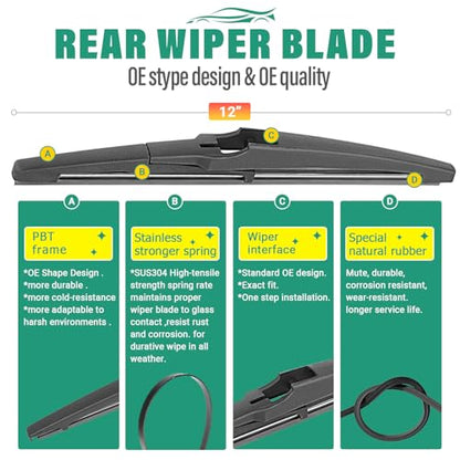 Windshield Wiper Blades Replacement for Hyundai Venue 2019