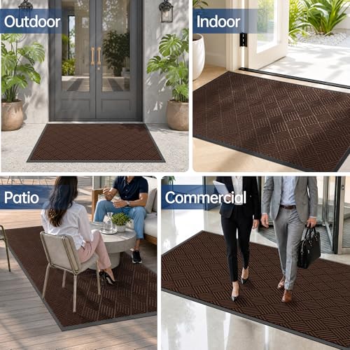 Durable Indoor Outdoor Door Mat (12 Sq Ft)