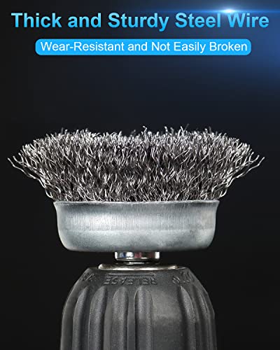 6 Pack Carbon Steel Wire Wheel Brush (6 Count)