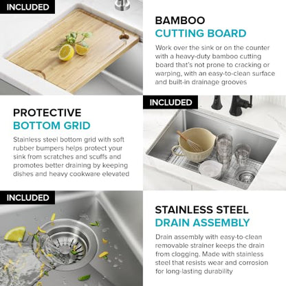 Fairlane 25 in Undermount Workstation Single Bowl 18