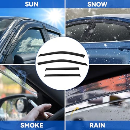 4pcs Window Visors Rain Guards for 2001 (4 Count)