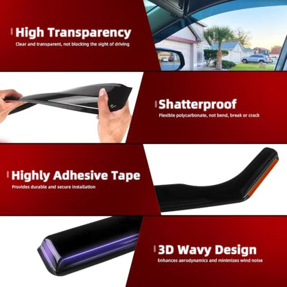 in Channel Window Rain Guards Fit for Honda CRV 2007 2008 2009 2010 2011