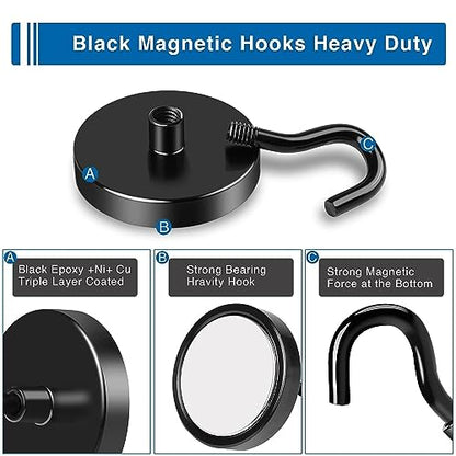 Magnetic Hooks for Cruise Cabins (12 Count)