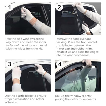 Window Deflectors Smoke Tinted In (4 Count)