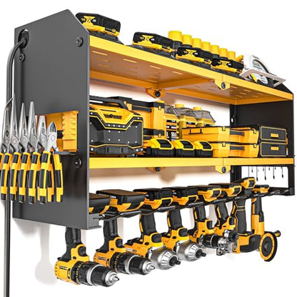 Power Tool Organizer with Charging Station Wall Mount